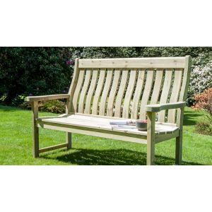 Alexander Rose Pine High Back 5ft Farmers Bench - image 2