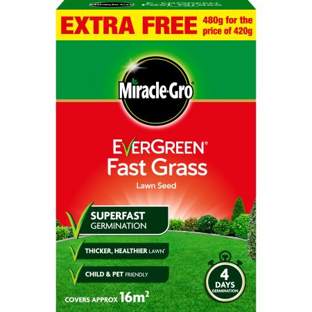 Miracle-Gro EverGreen Fast Grass Lawn Seed 480g